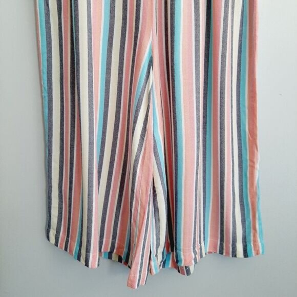 JOE FRESH | Jumpsuit Wide Leg Cropped Bottom Colorful Stripe Romper Kids Sz XL - Picture 5 of 16